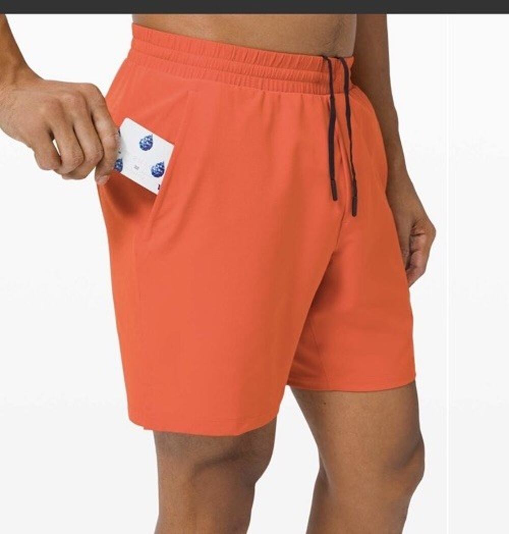 Lululemon Channel Cross Short 7" Swim Trunks Men’s Size Medium Brick Drawstring